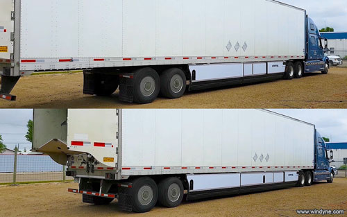 Trailer Side Skirts - Horizontal Slide Feature provides better coverage and increased fuel savings